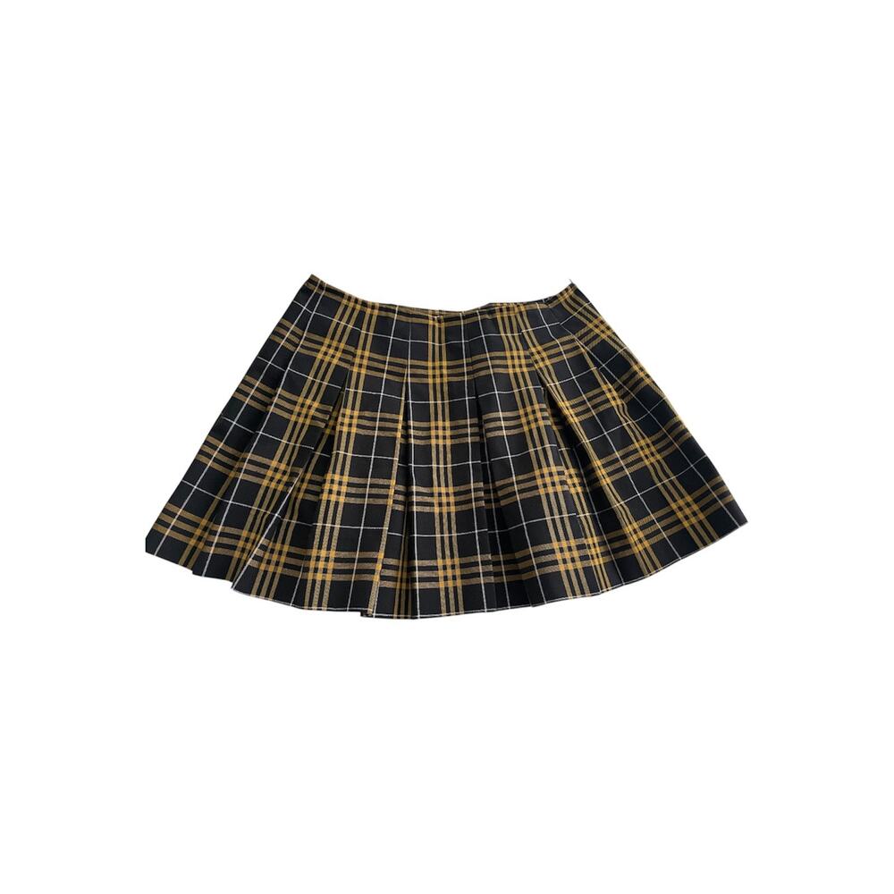 Inka’s Uniforms Yellow Plaid Pleated Mini Skirt - Size  M - Plaid 97